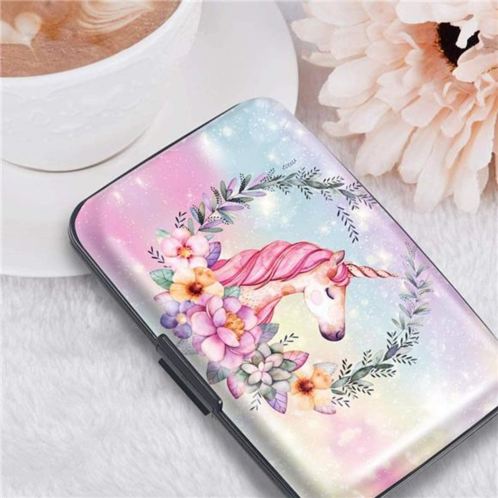 Mini Credit Card Holder, RFID Blocking Slim Hard Card Case ID Case Travel Wallet